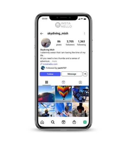 Buy Skydiving Instagram Account